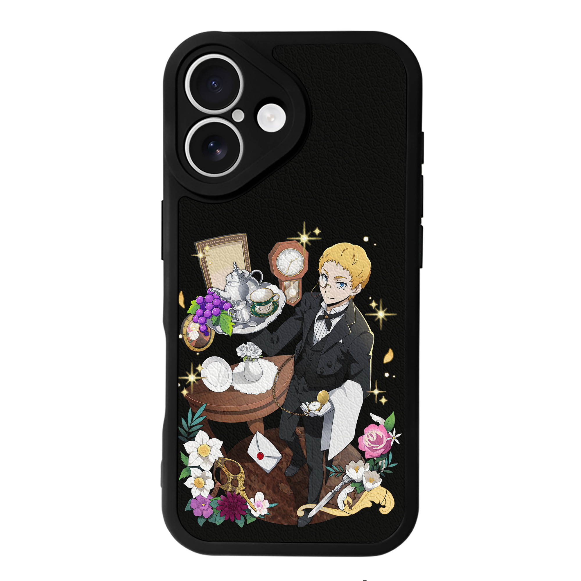 （画像用） 文豪ストレイドッグス Bungo Stray Dogs 【iPhone 16シリーズ対応】シリコンスマホケース（レザー調） 材質：シリコン